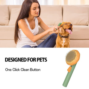 Pet Pumpkin Brush, Pet Grooming Self Cleaning Slicker Brush For Dogs Cats